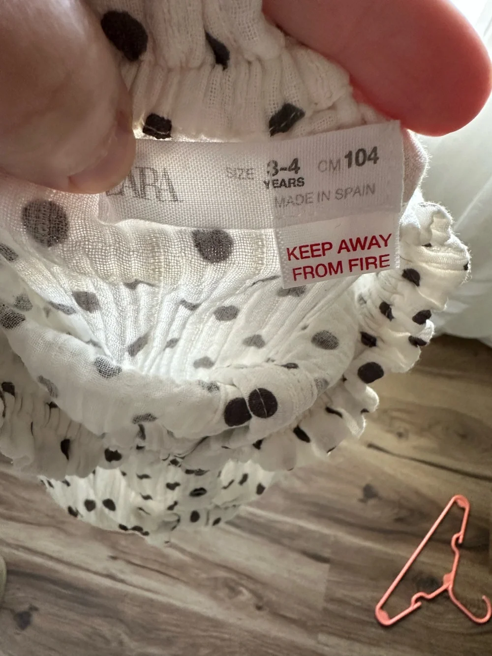 Zara Girl Polka Dot Tie-Front Blouse